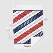 Onafhankelijkheidsdag sterren & stripes | Amerika Golfhanddoek (Insitu)