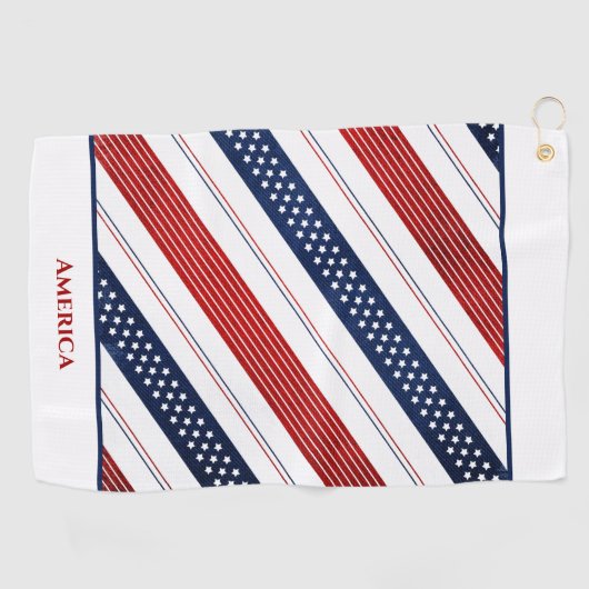 Onafhankelijkheidsdag sterren & stripes | Amerika Golfhanddoek (Horizontaal)