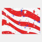 Onafhankelijkheidsdag sterren & Stripes Rood Blauw Inpakpapier Vel (Voorkant)