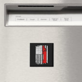 Onafhankelijkheidsdag Teamster Patriottische Vrach Magneet (Insitu (Vaatwasser))
