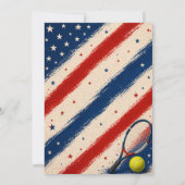 Onafhankelijkheidsdag Tennis Achtergrond Kunst Kaart (Achterkant)
