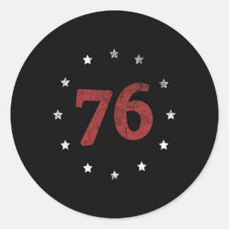 Onafhankelijkheidsdag The Spirit 76 Shirt Retro 4e Ronde Sticker