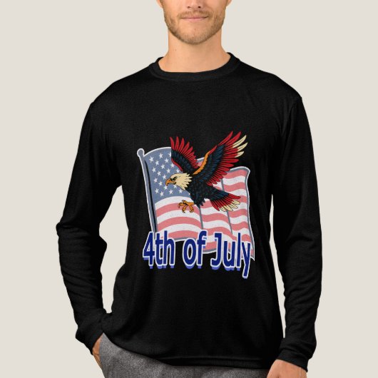 Onafhankelijkheidsdag Tri-Blend Shirt (Voorkant volledig)