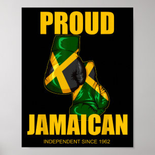 Onafhankelijkheidsdag Trotse Jamaicaanse Bokshands Poster