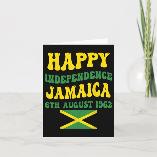 Onafhankelijkheidsdag Trotse Jamaicaanse vlag 6 au Kaart (Voorkant)