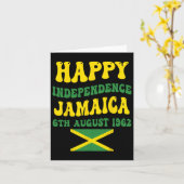 Onafhankelijkheidsdag Trotse Jamaicaanse vlag 6 au Kaart (Gele Bloem)