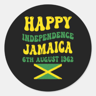 Onafhankelijkheidsdag Trotse Jamaicaanse vlag 6 au Ronde Sticker
