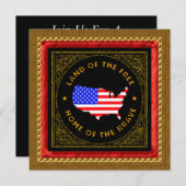 Onafhankelijkheidsdag Uitnodiging (Voorkant / Achterkant)