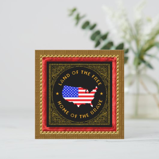 Onafhankelijkheidsdag Uitnodiging (Staand voorkant)