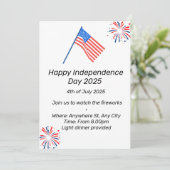 Onafhankelijkheidsdag uitnodiging (Staand voorkant)
