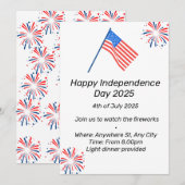Onafhankelijkheidsdag uitnodiging (Voorkant / Achterkant)