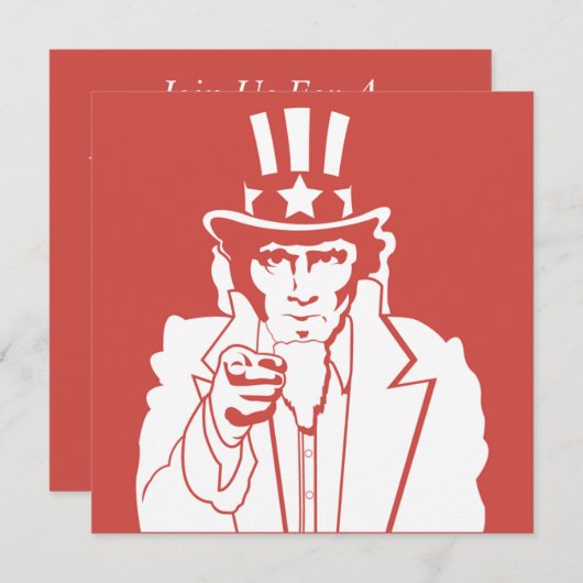 Onafhankelijkheidsdag Uitnodiging (Voorkant / Achterkant)