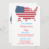 Onafhankelijkheidsdag uitnodiging (Voorkant / Achterkant)