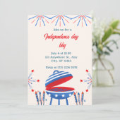 Onafhankelijkheidsdag uitnodiging (Staand voorkant)