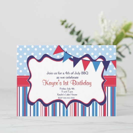 Onafhankelijkheidsdag Uitnodiging (Staand voorkant)