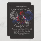 Onafhankelijkheidsdag Uitnodiging tot feestdag (Voorkant / Achterkant)