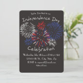 Onafhankelijkheidsdag Uitnodiging tot feestdag (Staand voorkant)