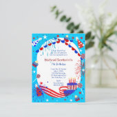 Onafhankelijkheidsdag uitnodiging van de Kind (Staand voorkant)