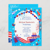 Onafhankelijkheidsdag uitnodiging van de Kind (Voorkant / Achterkant)