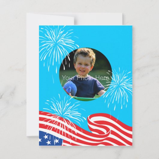 Onafhankelijkheidsdag uitnodiging van de Kind van  (Achterkant)