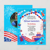 Onafhankelijkheidsdag uitnodiging van de Kind van  (Voorkant / Achterkant)