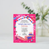 Onafhankelijkheidsdag Uitnodiging van meisjes om d (Staand voorkant)