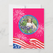 Onafhankelijkheidsdag Uitnodiging van meisjes om d (Achterkant)