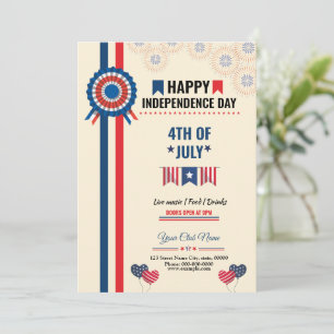 Onafhankelijkheidsdag Usa Uitnodiging Flyer