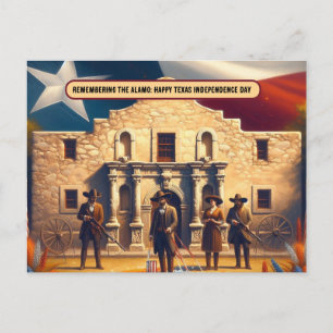 Onafhankelijkheidsdag van Alamo Texas Briefkaart