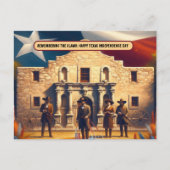 Onafhankelijkheidsdag van Alamo Texas Briefkaart (Voorkant)