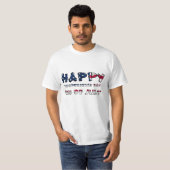 Onafhankelijkheidsdag van Amerika geprint T-shirt (Voorkant volledig)