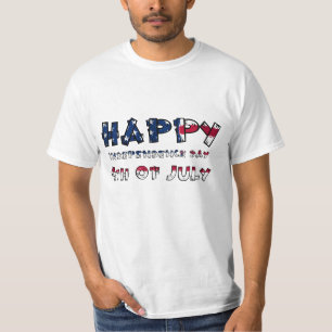 Onafhankelijkheidsdag van Amerika geprint T-shirt