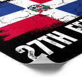 Onafhankelijkheidsdag van de Dominicaanse Republie Poster (Hoek)