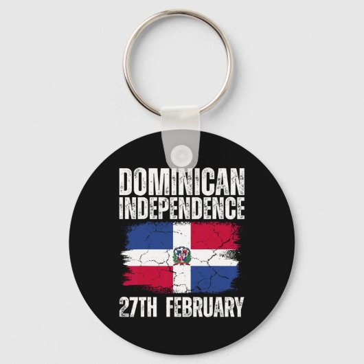 Onafhankelijkheidsdag van de Dominicaanse Republie Sleutelhanger (Voorkant)