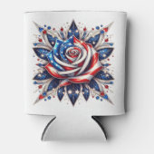 Onafhankelijkheidsdag van Patriottisch Roos Blikjeskoeler (Voorkant)