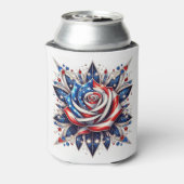 Onafhankelijkheidsdag van Patriottisch Roos Blikjeskoeler (Blikje Achterkant)