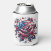 Onafhankelijkheidsdag van Patriottisch Roos Blikjeskoeler (Blikje Achterkant)