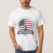 Onafhankelijkheidsdag van Patriottische sterren en T-shirt (Voorkant)