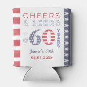 Onafhankelijkheidsdag Verenigde Staten vlag 60-jar Blikjeskoeler (Achterkant)