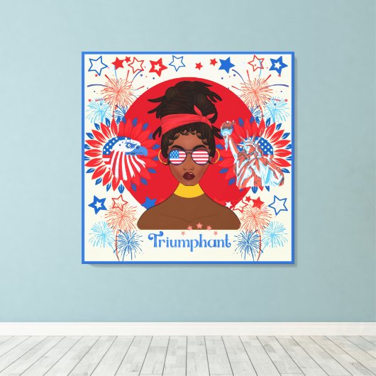 Onafhankelijkheidsdag  Verretched Canvas afdrukken (Insitu (Houten vloer))
