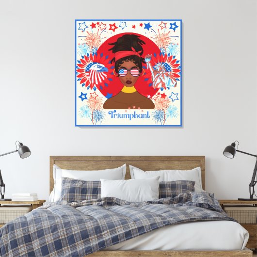 Onafhankelijkheidsdag  Verretched Canvas afdrukken (Insitu (Slaapkamer))