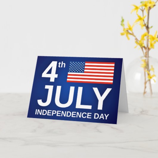 Onafhankelijkheidsdag vierde Kaart juli VS vlag (Gele Bloem)