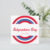 Onafhankelijkheidsdag viering met sterren en strep kaart (Staand voorkant)