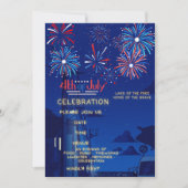 Onafhankelijkheidsdag vieringen, 4 juli uitnodigin kaart (Voorkant)