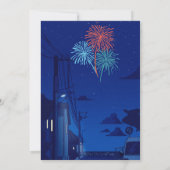 Onafhankelijkheidsdag vieringen, 4 juli uitnodigin kaart (Achterkant)