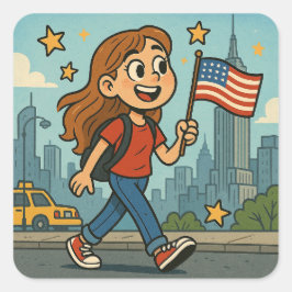 Onafhankelijkheidsdag Vierkante Sticker
