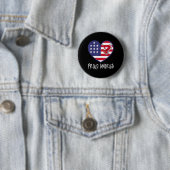 Onafhankelijkheidsdag Vlag hart adelaar 4 juli Ronde Button 5,7 Cm (In situ)