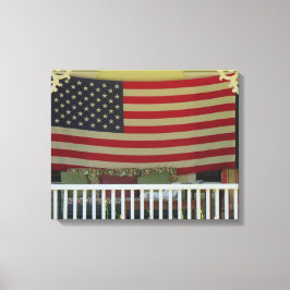 Onafhankelijkheidsdag vlag - Martha's wijntuin Canvas Afdruk