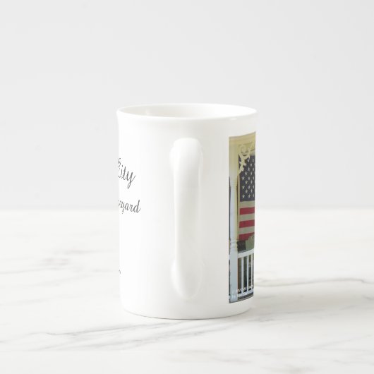 Onafhankelijkheidsdag vlag - Martha's wijntuin Porselein Kop (Achterkant)