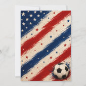 Onafhankelijkheidsdag Voetbal Achtergrond Kunst Kaart (Achterkant)